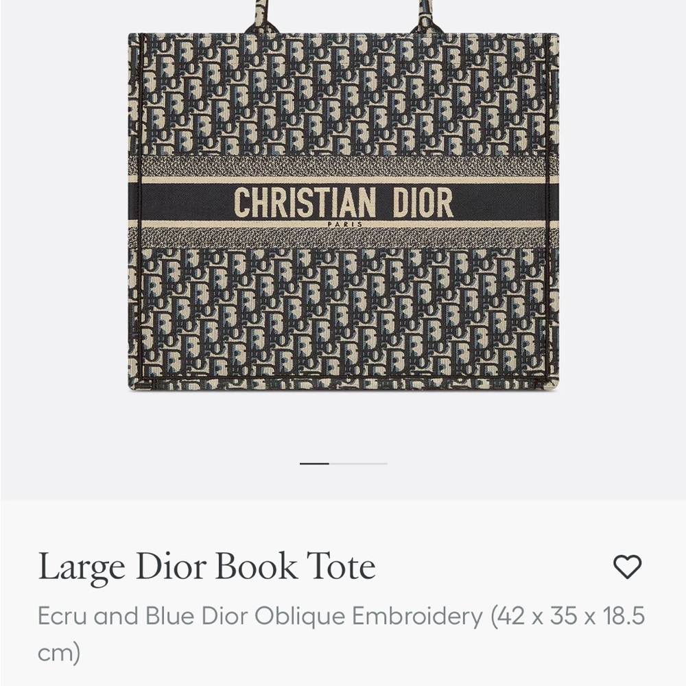 Authentic Christian Dior Large Book Tote